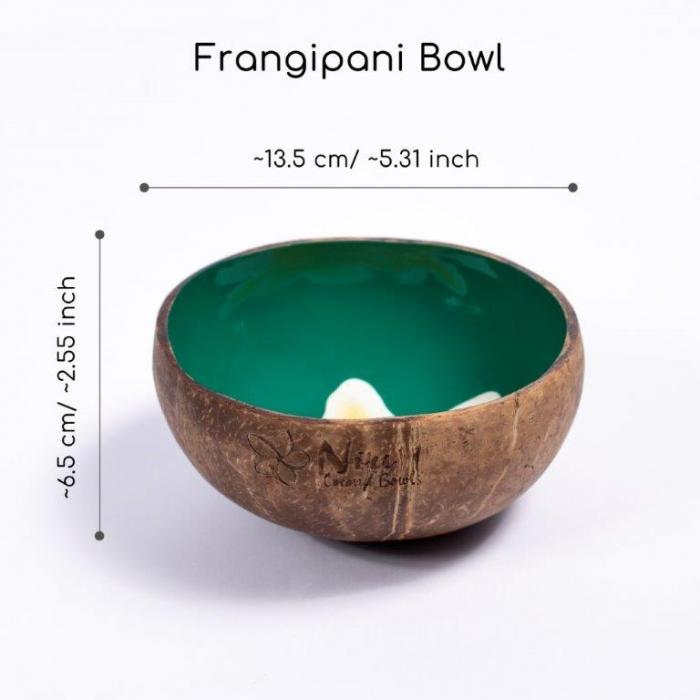 Coconut bowl frangipani